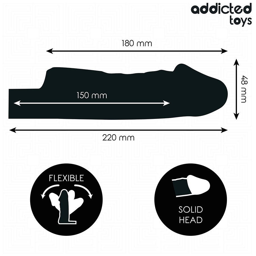 ADDICTED TOYS - RALLONGE DE PÉNIS TRANSPARENTE 27 CM