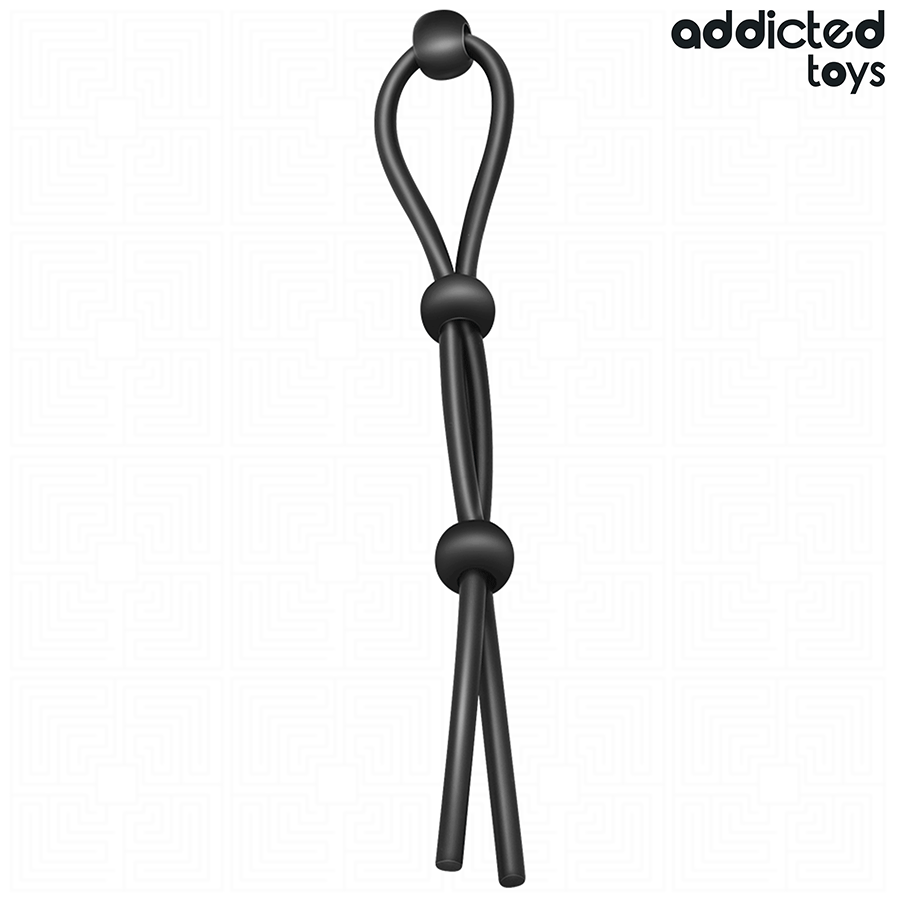 ADDICTED TOYS - CORDON EN SILICONE POUR ANNEAU PÉNIEN TRIPLE BOUCLE