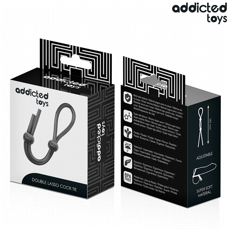 ADDICTED TOYS - CORDON EN SILICONE POUR PÉNIS À DOUBLE BOUCLE