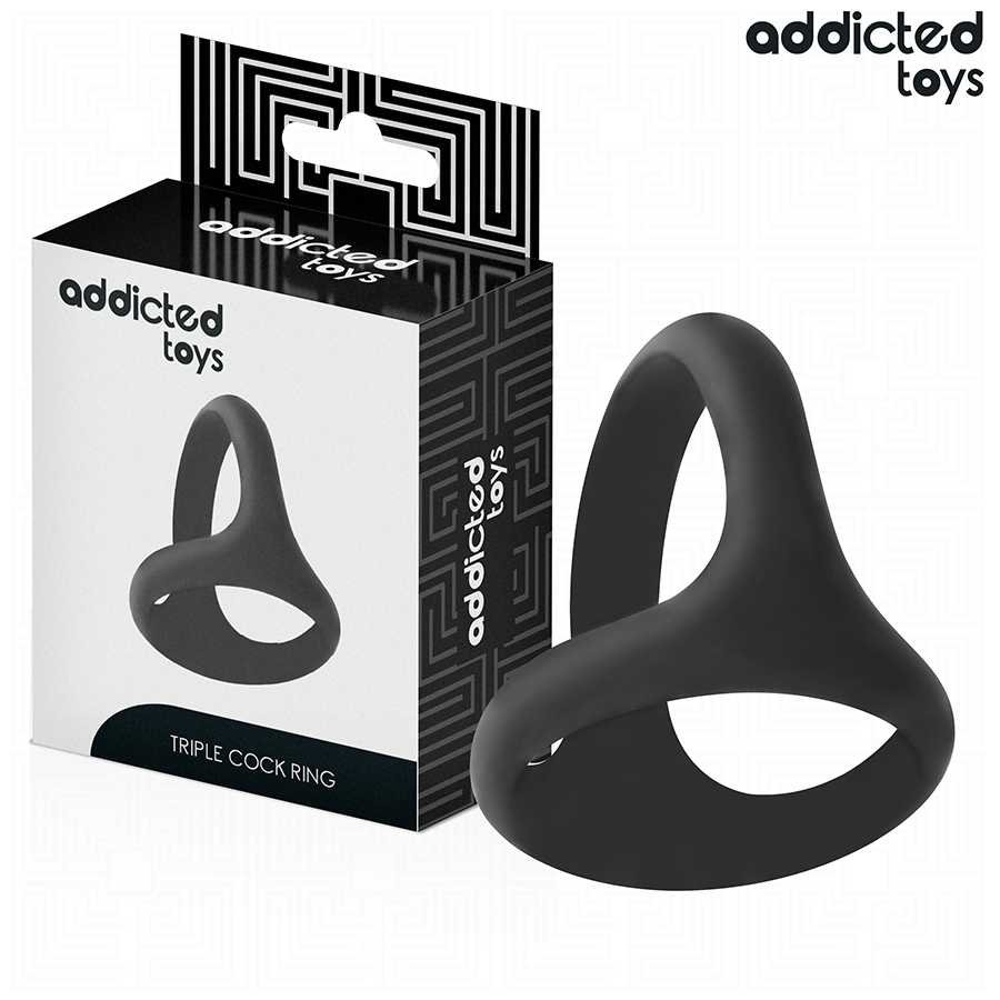 ADDICTED TOYS - TRIPLE PÉNIS RING ÉPAIS