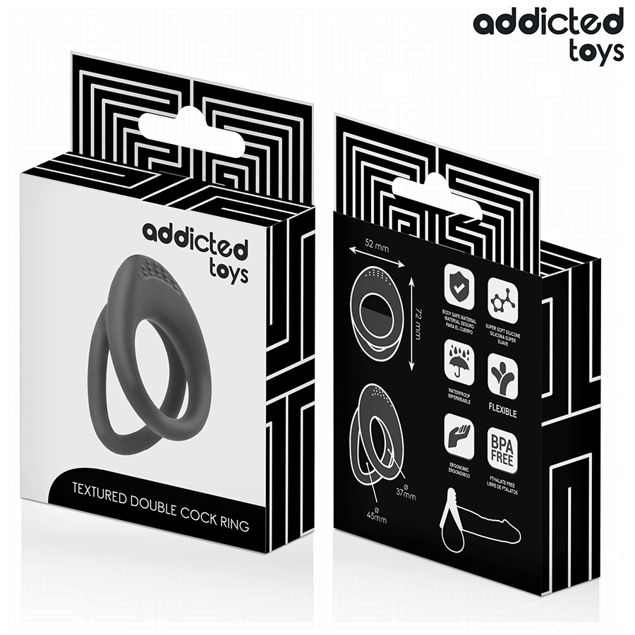 ADDICTED TOYS - DOPPELT STRUKTURIERTER PENISRING