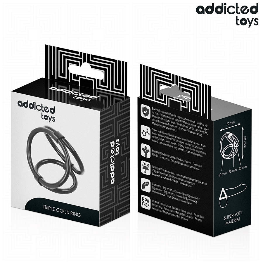 ADDICTED TOYS - TRIPLE PÉNIS RING