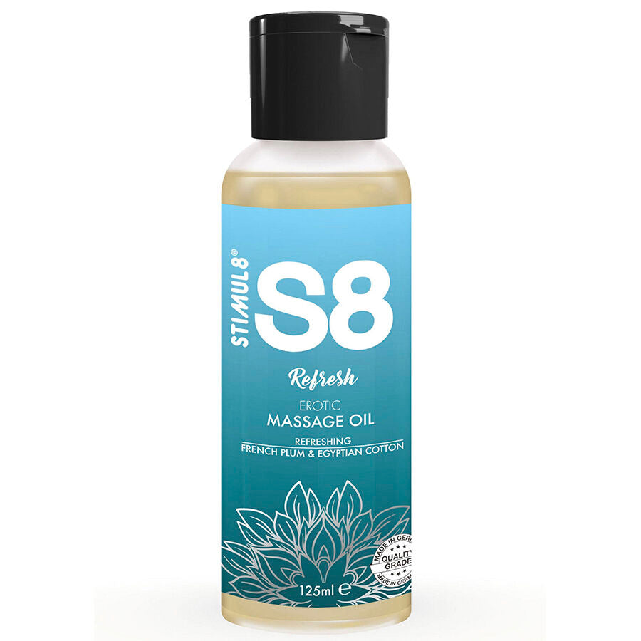 STIMUL8 - S8 HUILE DE MASSAGE RAFRAÎCHISSANTE AU COTON 125 ML
