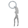 DIABLO PICANTE - PORTE-CLÉS SILHOUETTE FÉMININE COULEUR ARGENT AVEC OUVRE-BOUTEILLE
