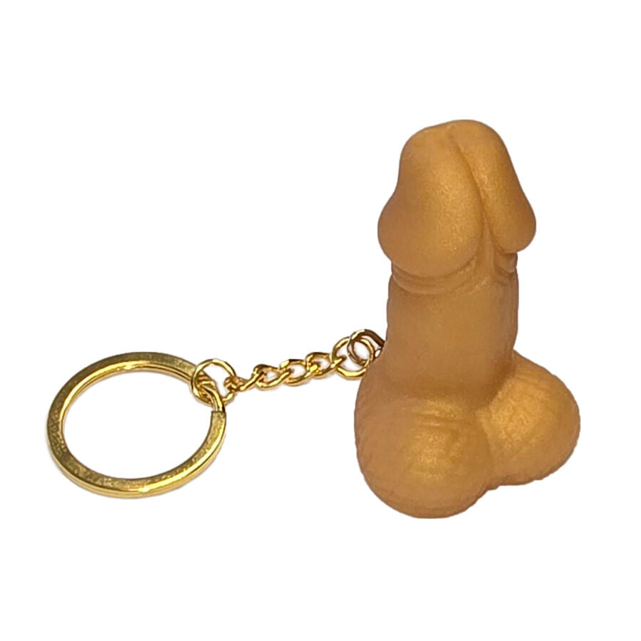DIABLO PICANTE - PORTE-CLÉS EN FORME DE PÉNIS, COULEUR OR