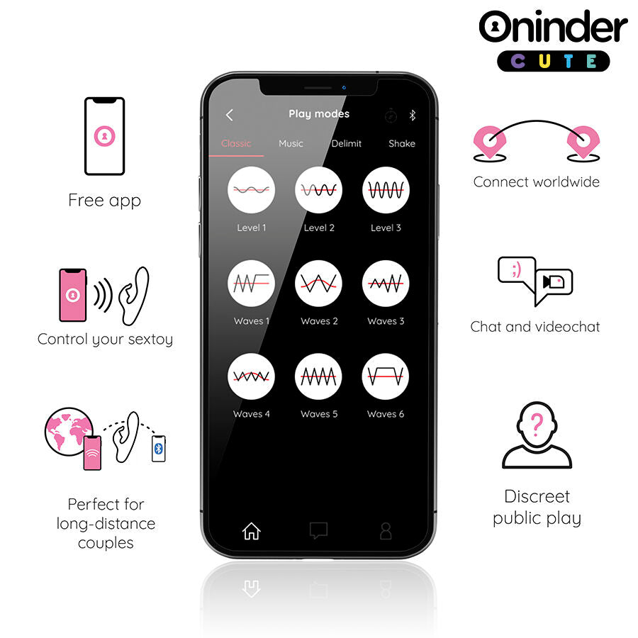 ONINDER CUTE - VIBRATEUR LAPIN D'AMOUR POINT G CLITORIS - APPLICATION MONDIALE GRATUITE