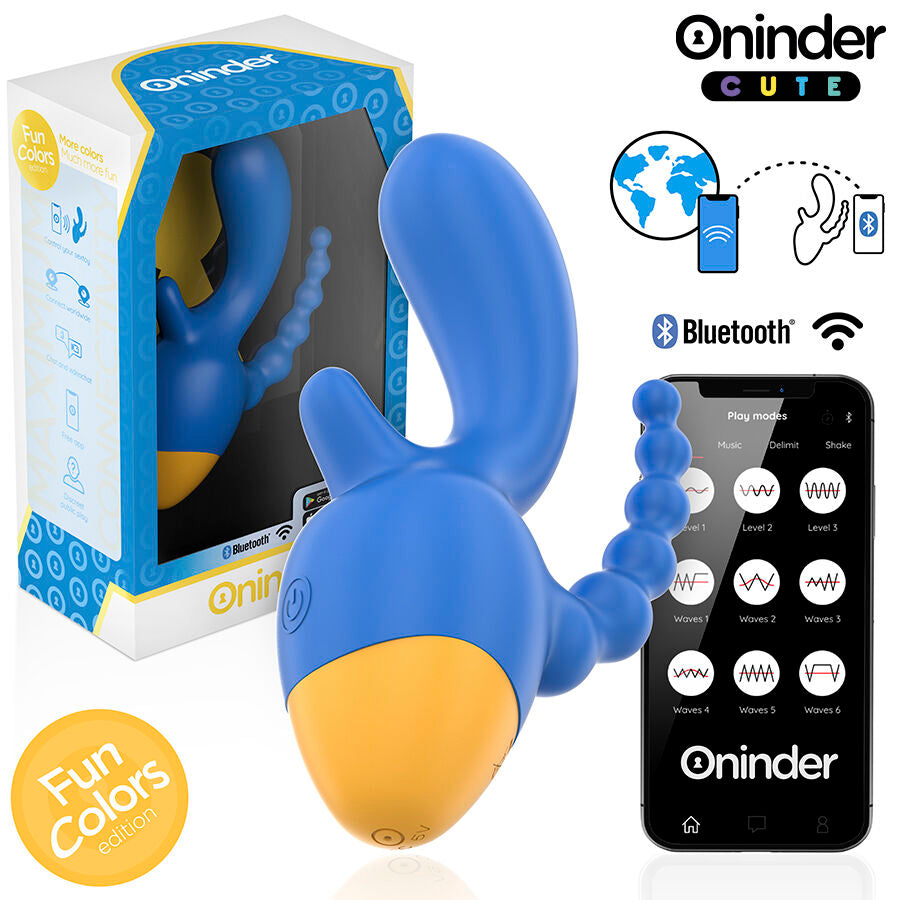 ONINDER CUTE - LOVE 3 SOME VIBRATEUR TRIPLE - APPLICATION GRATUITE DANS LE MONDE ENTIER