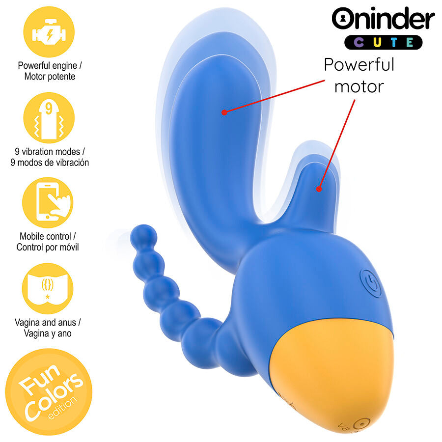 ONINDER CUTE - LOVE 3 SOME VIBRATEUR TRIPLE - APPLICATION GRATUITE DANS LE MONDE ENTIER
