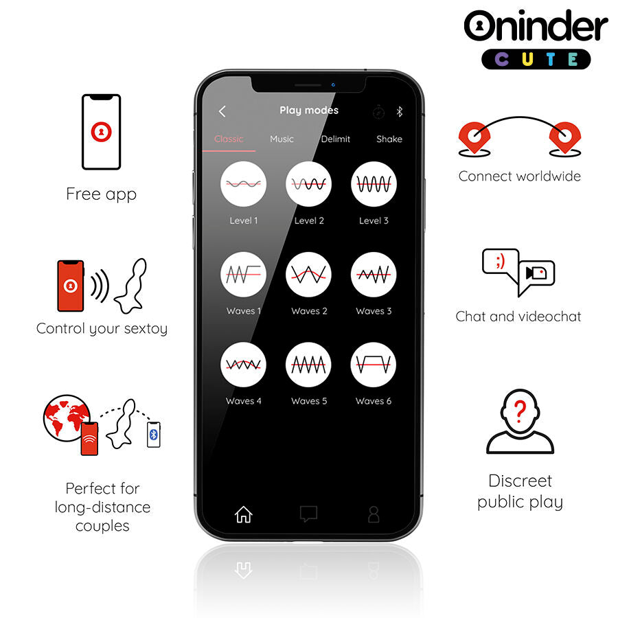 ONINDER CUTE - LOVE BUTT DILATATEUR PLUG ANAL VIBRANT - APPLICATION MONDIALE GRATUITE