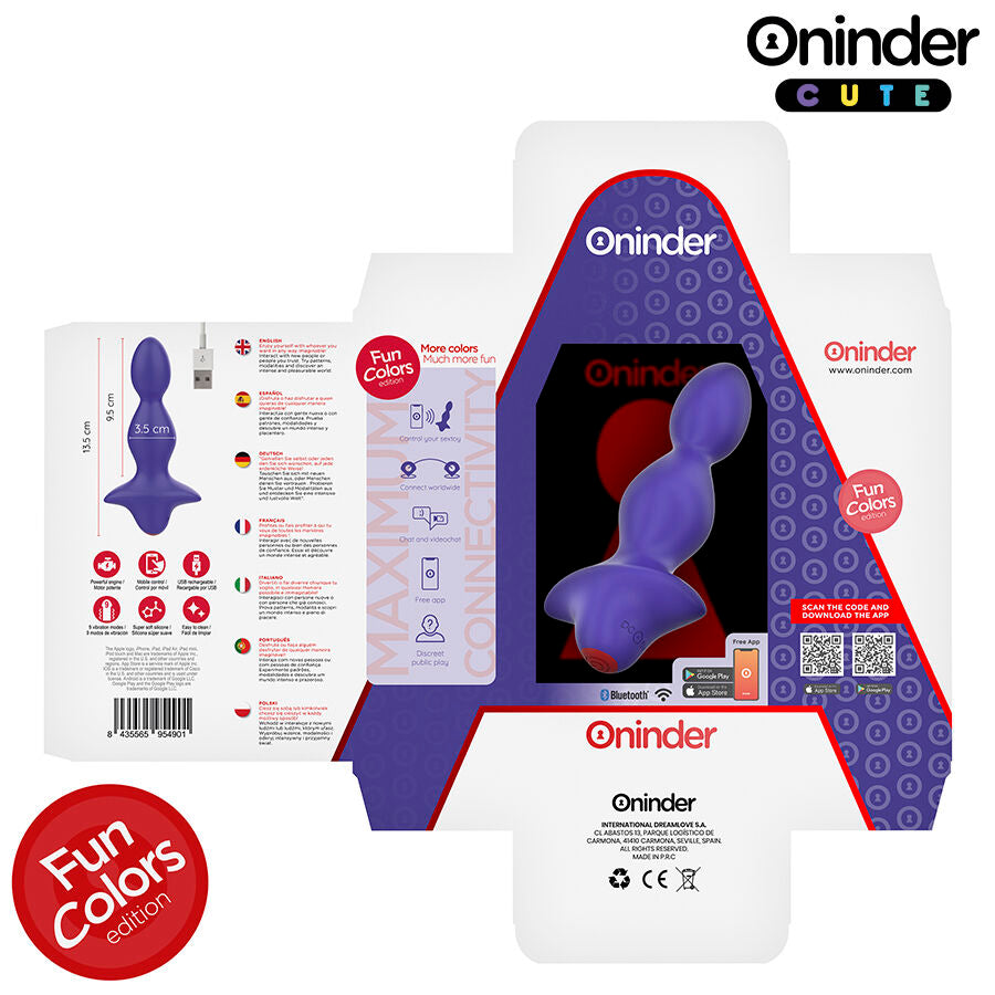 ONINDER CUTE - LOVE BUTT DILATATEUR PLUG ANAL VIBRANT - APPLICATION MONDIALE GRATUITE
