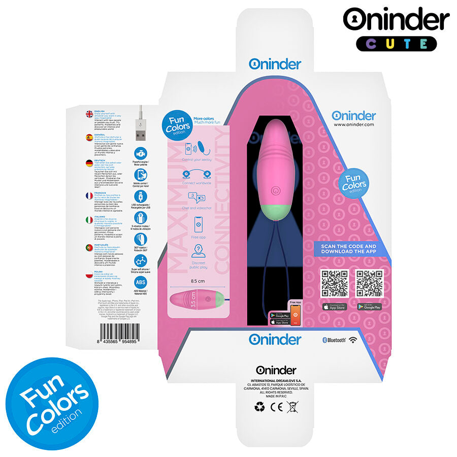 ONINDER CUTE – AMOUR ET PLAISIR : ŒUF EN SILICONE VIBRANT ET ROTATIF À 360° – APPLICATION MONDIALE GRATUITE