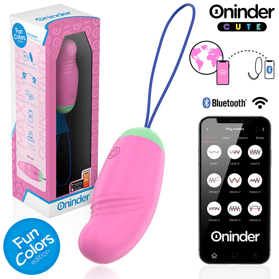 ONINDER CUTE – AMOUR ET PLAISIR : ŒUF EN SILICONE VIBRANT ET ROTATIF À 360° – APPLICATION MONDIALE GRATUITE