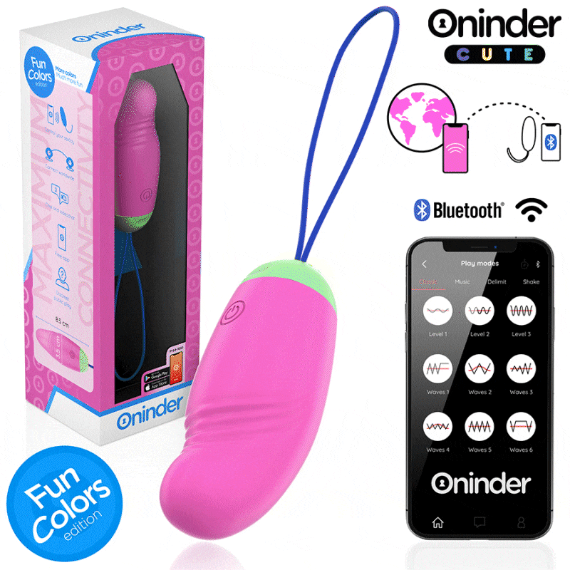 ONINDER CUTE – AMOUR ET PLAISIR : ŒUF EN SILICONE VIBRANT ET ROTATIF À 360° – APPLICATION MONDIALE GRATUITE