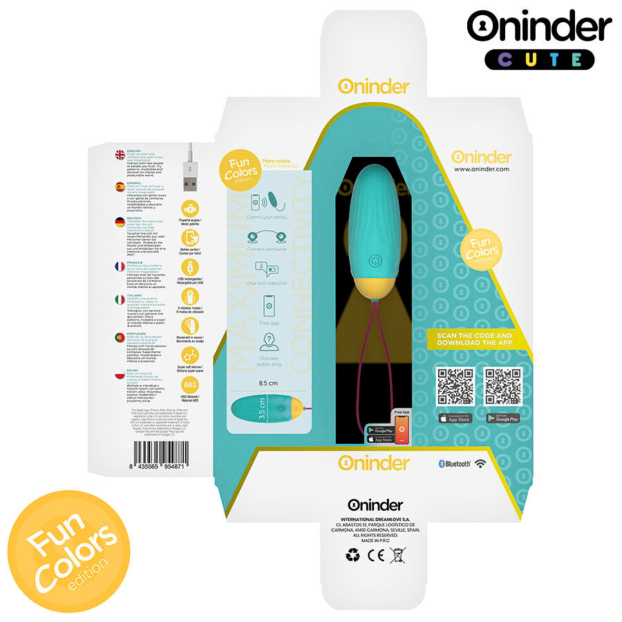 ONINDER CUTE – Œuf vibrant d’amour et de plaisir – Joyaux rotatifs en silicone – Application mondiale gratuite