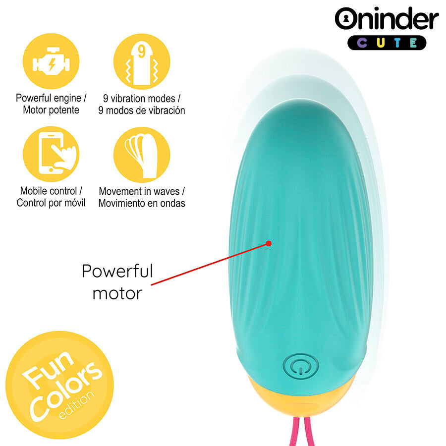 ONINDER CUTE – Œuf vibrant d’amour et de plaisir – Joyaux rotatifs en silicone – Application mondiale gratuite