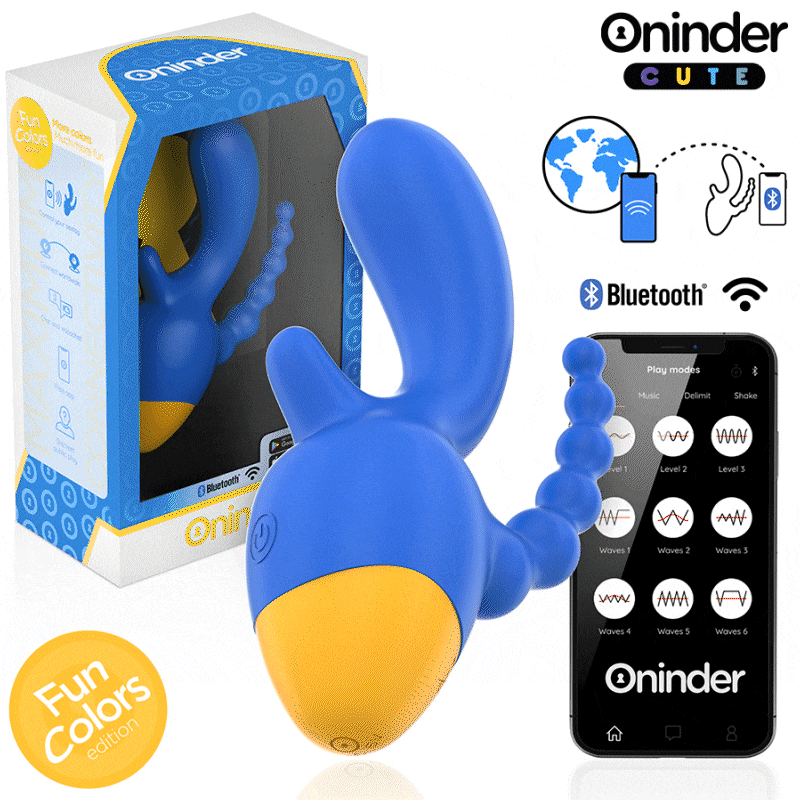 ONINDER CUTE - LOVE 3 SOME VIBRATEUR TRIPLE - APPLICATION GRATUITE DANS LE MONDE ENTIER