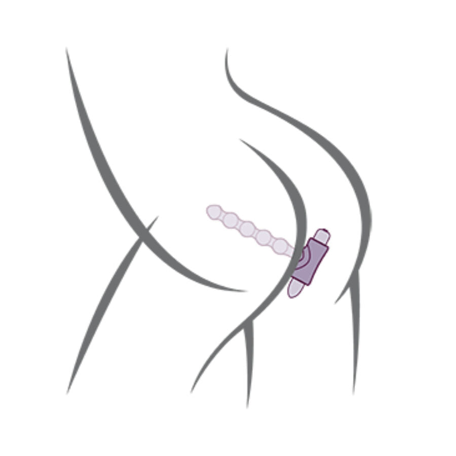 ROCKS-OFF - VIBREUR PLUG ANAL PERLES PETITES SENSATIONS NOIR