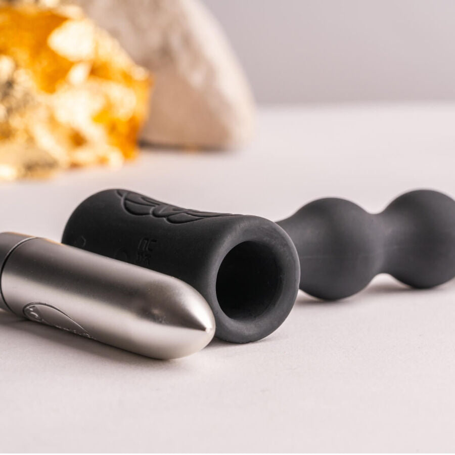 ROCKS-OFF - VIBREUR PLUG ANAL PERLES PETITES SENSATIONS NOIR