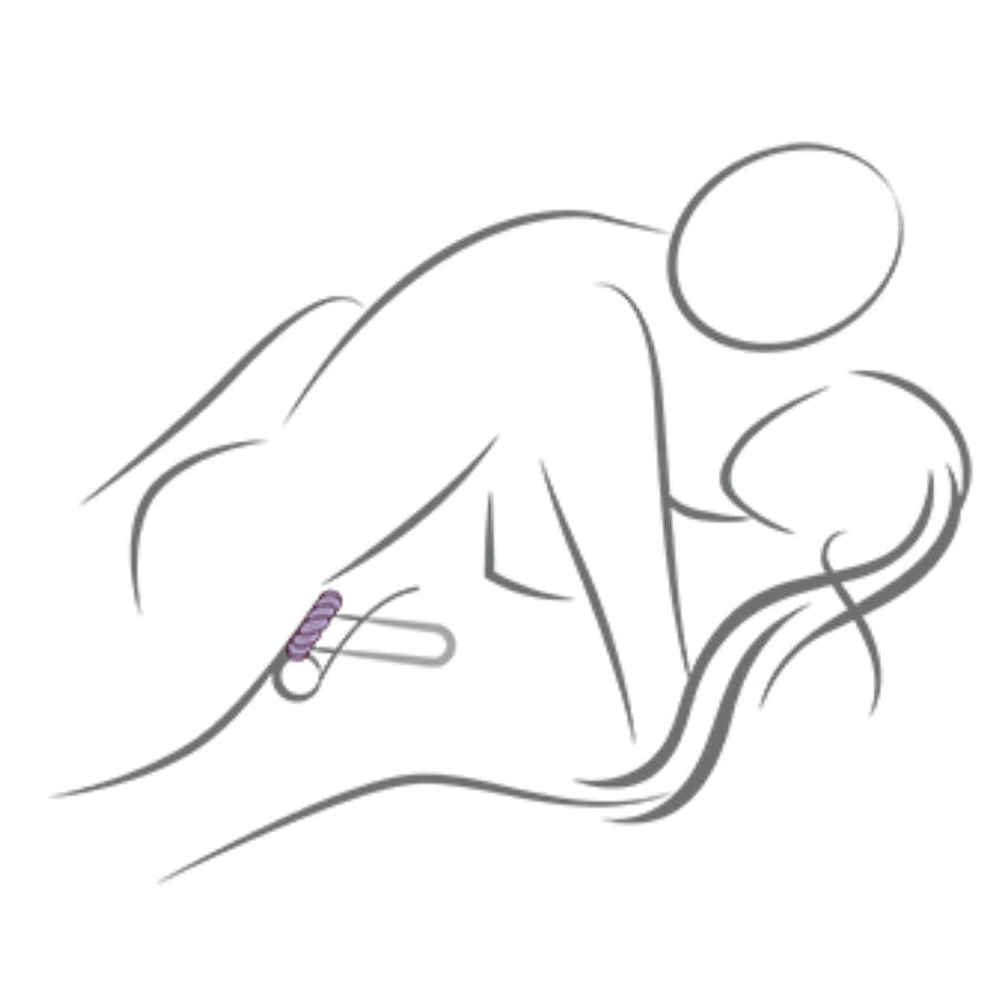 ROCKS-OFF - ANNEAU DE MASTURBATION TWIST EN SILICONE NOIR