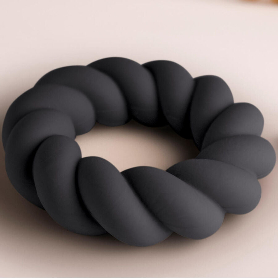 ROCKS-OFF - ANNEAU DE MASTURBATION TWIST EN SILICONE NOIR