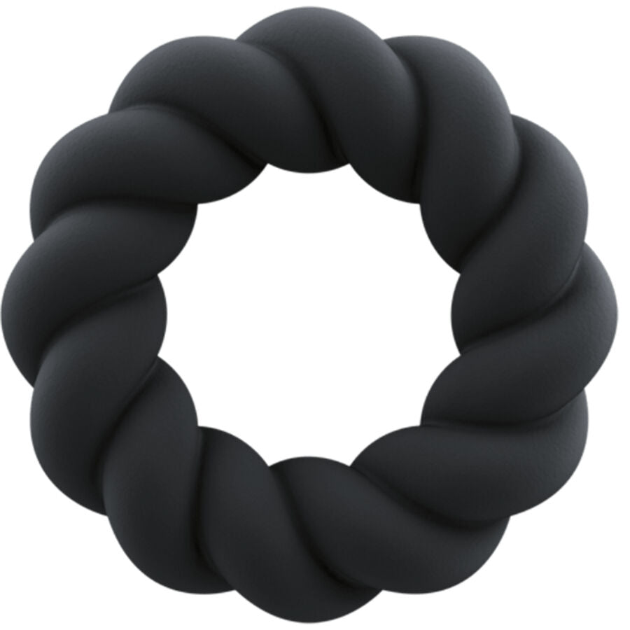 ROCKS-OFF - ANNEAU DE MASTURBATION TWIST EN SILICONE NOIR