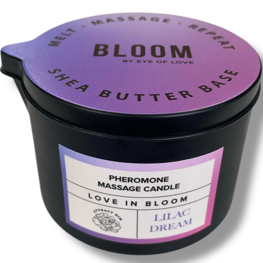 EYE OF LOVE - BOUGIE DE MASSAGE BLOOM INDICA LILAS DE RÊVE 150 ML