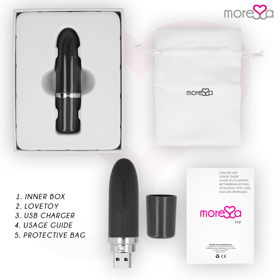 MORESSA - VIBRATEUR STIMULATEUR DE VOYAGE IVY NOIR
