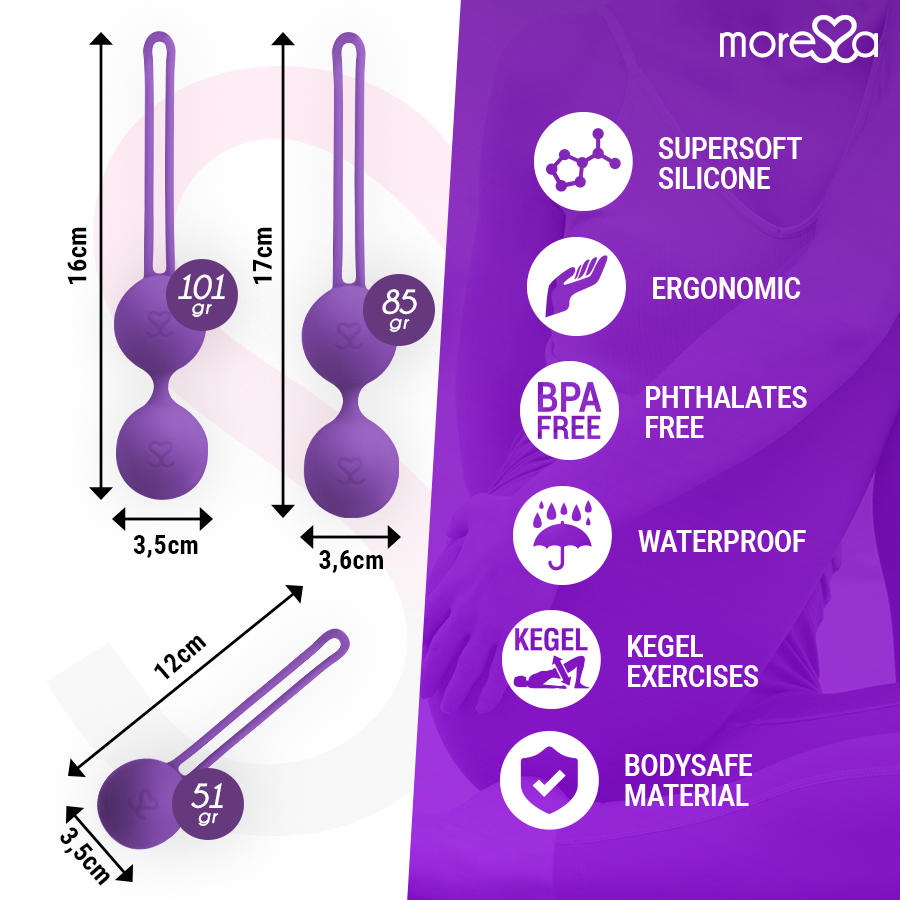 MORESSA - SET OSIAN PREMIUM SILICONE VIOLET