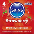 SKINS - FRAISE PRÉMIUM PRÉSERVATIFS PAQUET DE 4
