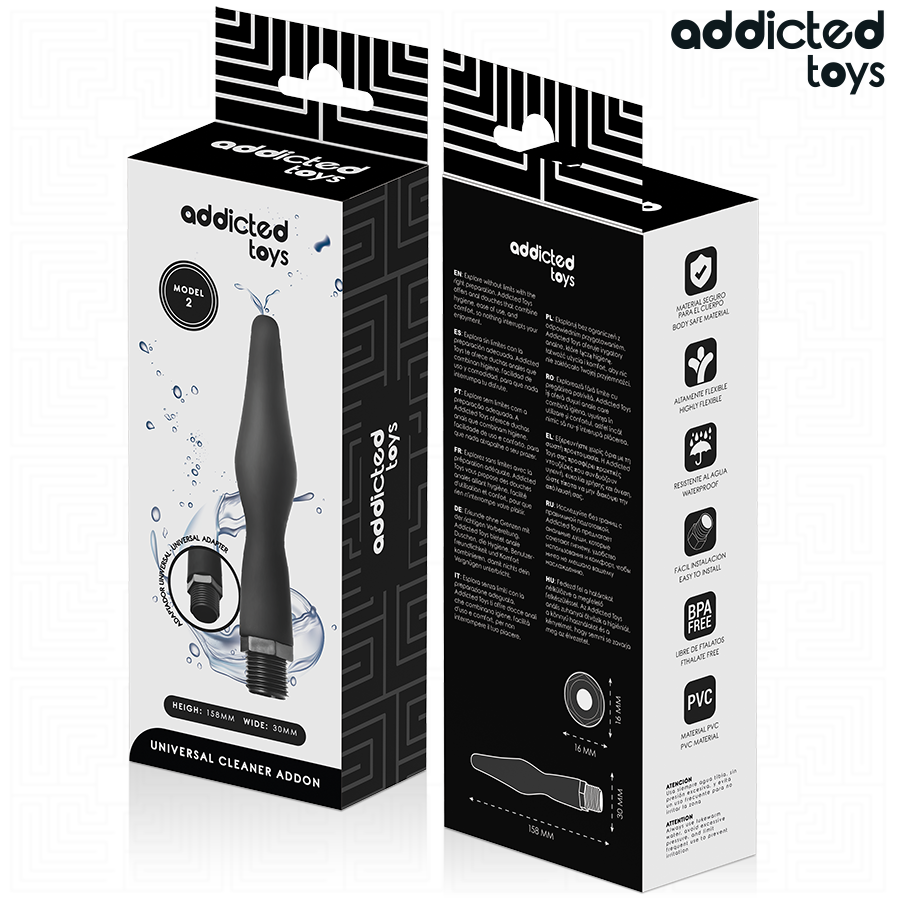 ADDICTED TOYS - NETTOYANT ANAL AVEC ADAPTATEUR UNIVERSEL MODÈLE 2