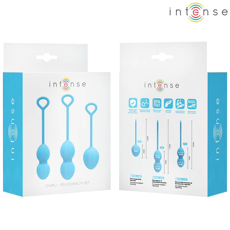 INTENSE - KIT DE BOULES DE GYNÉCOLOGIE CHARLI BLEU