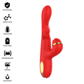 INTENSE - STIMULATEUR CLITORIDIEN MULTIFONCTION KATY AVEC 4 TÊTES INTERCHANGEABLES ROUGE