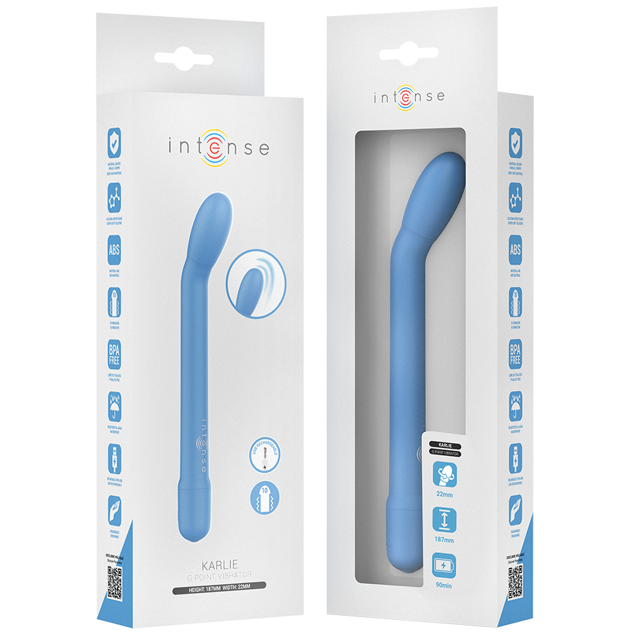 INTENSE - STIMULATEUR POINT G RECHARGEABLE KARLIE BLEU