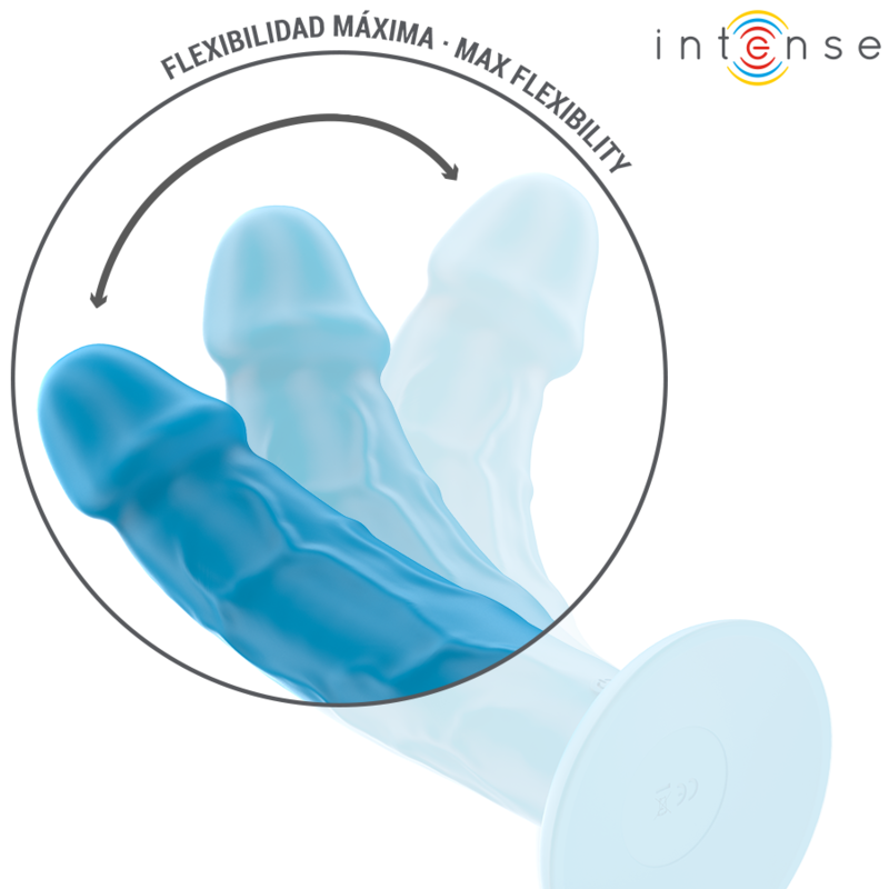 INTENSE - VIBRATEUR RÉALISTE PHOEBE 10 VIBRATIONS TÉLÉCOMMANDE BLEUE