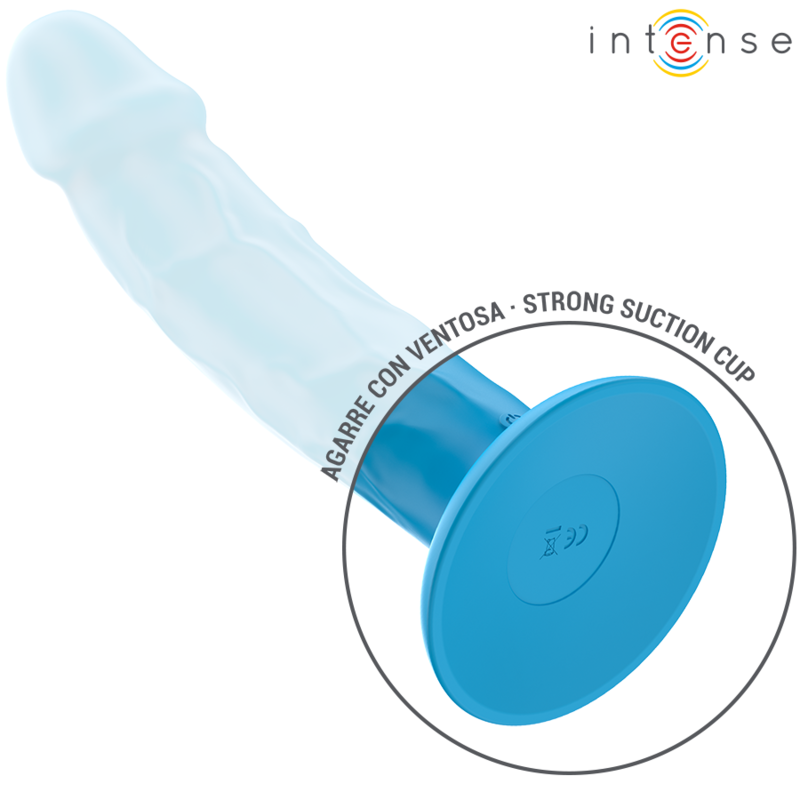 INTENSE - VIBRATEUR RÉALISTE PHOEBE 10 VIBRATIONS TÉLÉCOMMANDE BLEUE