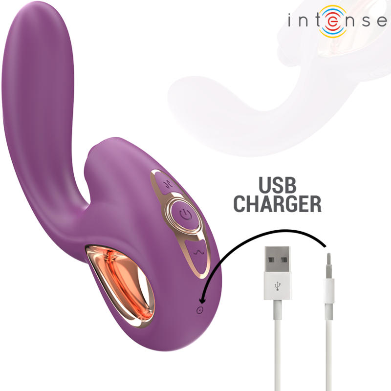 INTENSE - LALI MULTIFUNKTIONS-G-PUNKT-VIBRATOR TAPPING & STOSS & VIBRATION LILA