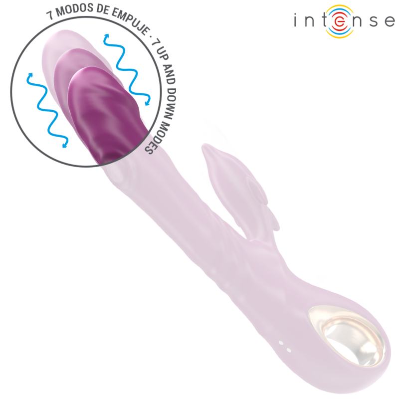 INTENSE - VIBREUR MULTIFONCTION HALL AVEC LANGUETTE STIMULANTE EN FORME DE DAUPHIN VIOLET