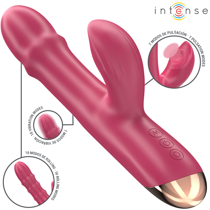 INTENSE - CHLOE VIBREUR MULTIFONCTION 3 EN 1 ROUGE