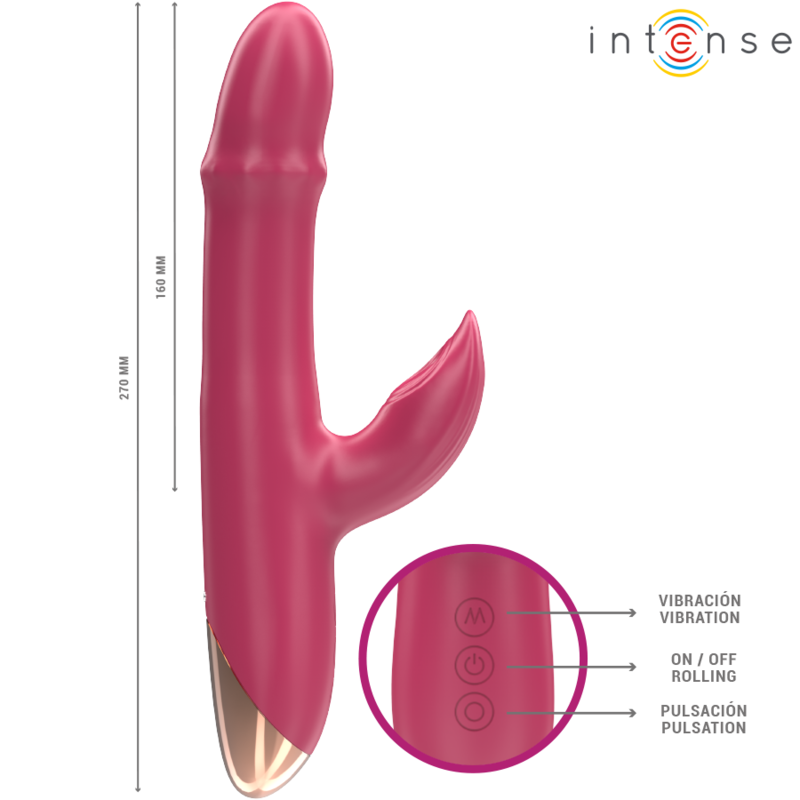 INTENSE - CHLOE VIBREUR MULTIFONCTION 3 EN 1 ROUGE