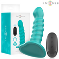 INTENSE - VIBRATEUR BUFFY TAILLE S DESIGN SPIRALÉ 10 VIBRATIONS BLEU TÉLÉCOMMANDE