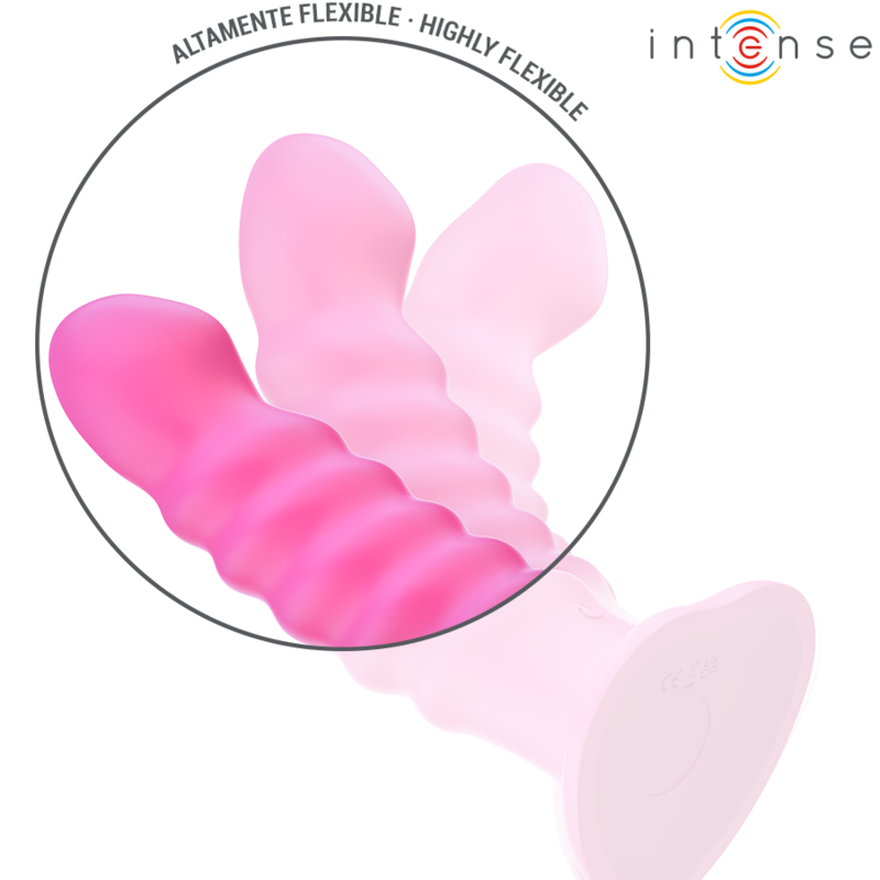 INTENSE - VIBREUR CINDY TAILLE L DESIGN EN SPIRALE 10 VIBRATIONS ROSE TÉLÉCOMMANDE