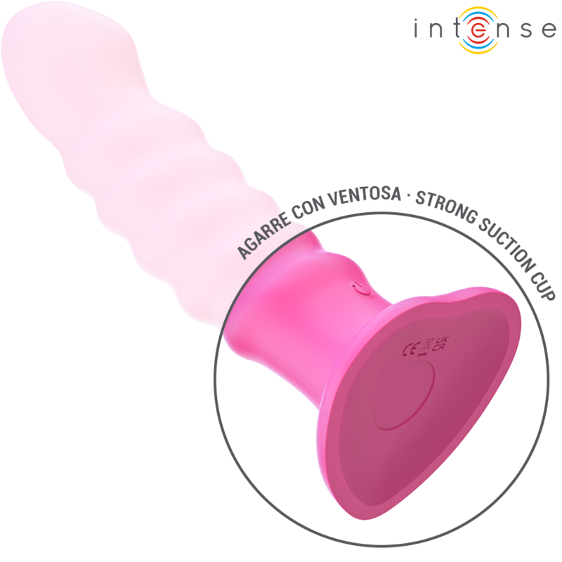 INTENSE - VIBREUR CINDY TAILLE L DESIGN EN SPIRALE 10 VIBRATIONS ROSE TÉLÉCOMMANDE