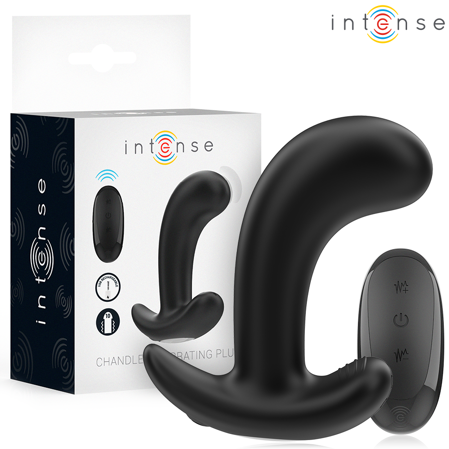 INTENSE - CHANDLER PLUG ANAL 10 VIBRATIONS NOIR TÉLÉCOMMANDE