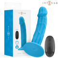 INTENSE - VIBRATEUR RÉALISTE PHOEBE 10 VIBRATIONS TÉLÉCOMMANDE BLEUE