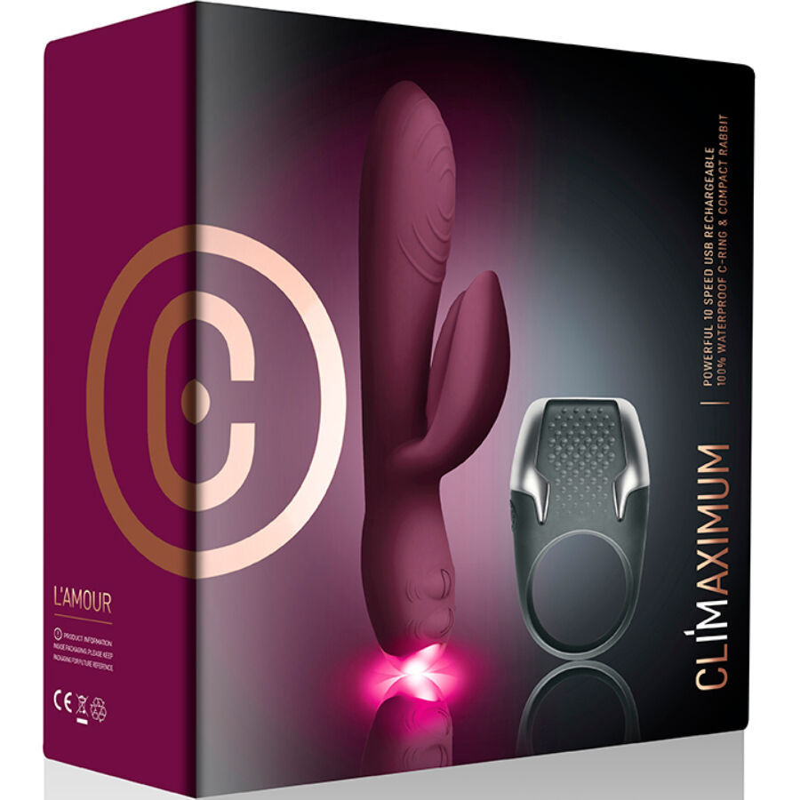 CLIMAXIMUM - KIT DE L'AMOUR VIBREUR LAPIN + ANNEAU PÉNIEN LUMINEUX