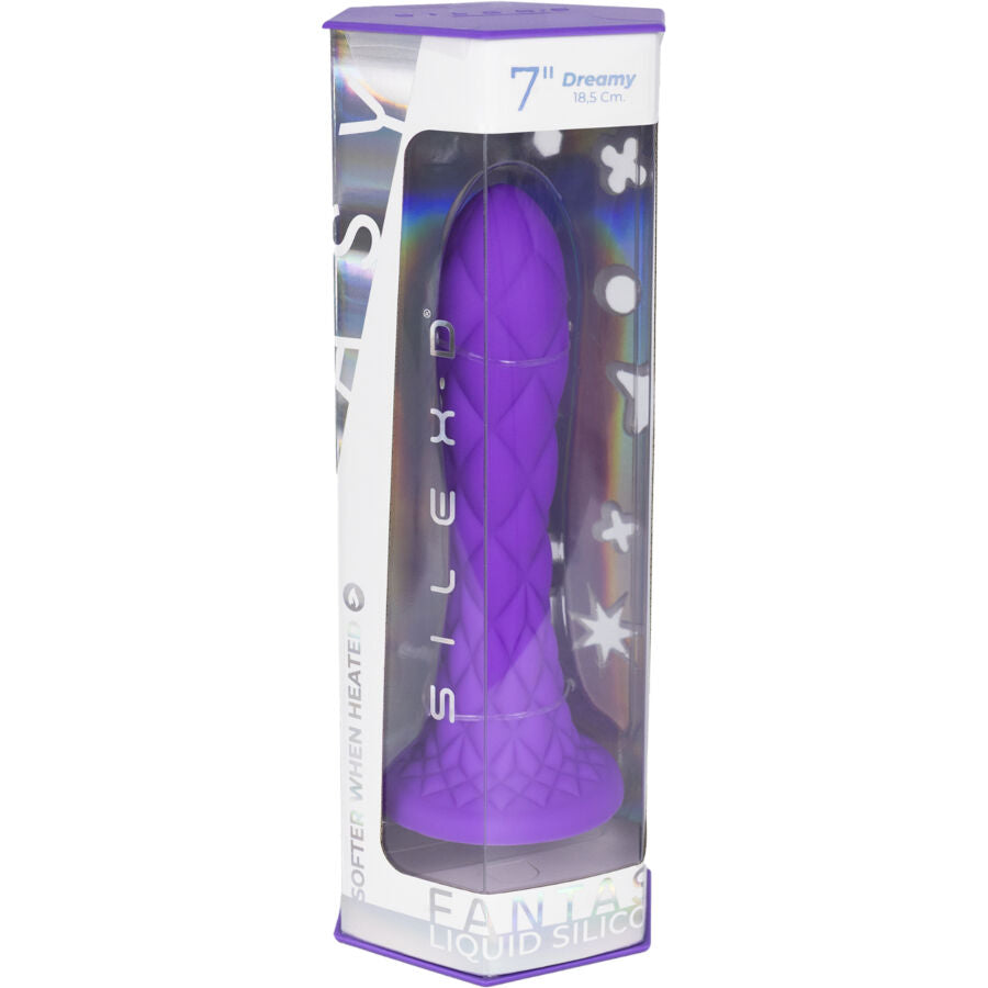 SILEXD - DREAMY DILDO FANTASY SILICONE LIQUIDE THERMORÉACTIF VIOLET 18.5 CM