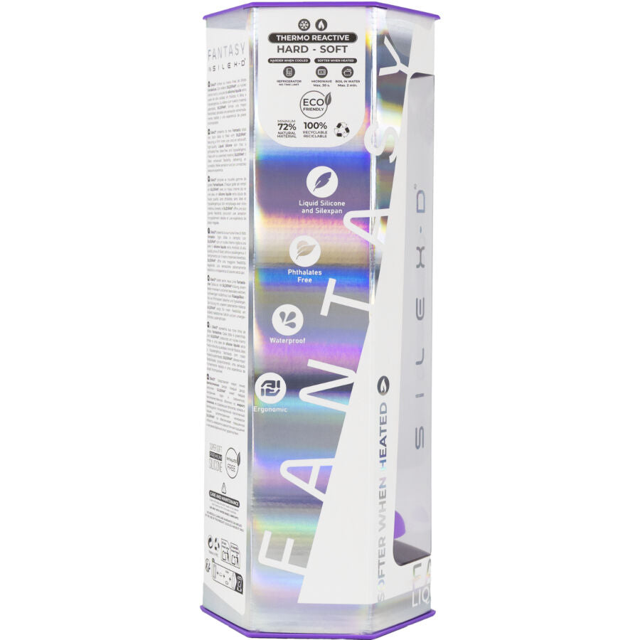 SILEXD - DREAMY DILDO FANTASY SILICONE LIQUIDE THERMORÉACTIF VIOLET 18.5 CM