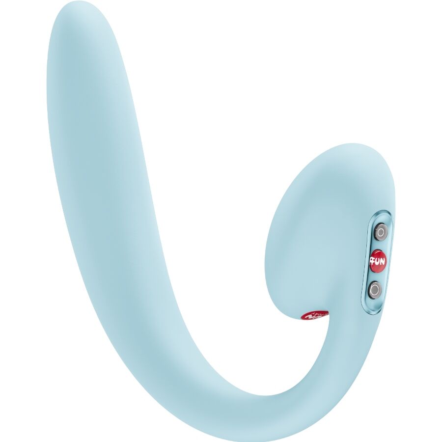 FUN FACTORY - CRESCENDO Vibrateur à impulsions d'air double insertable Bleu Glacier