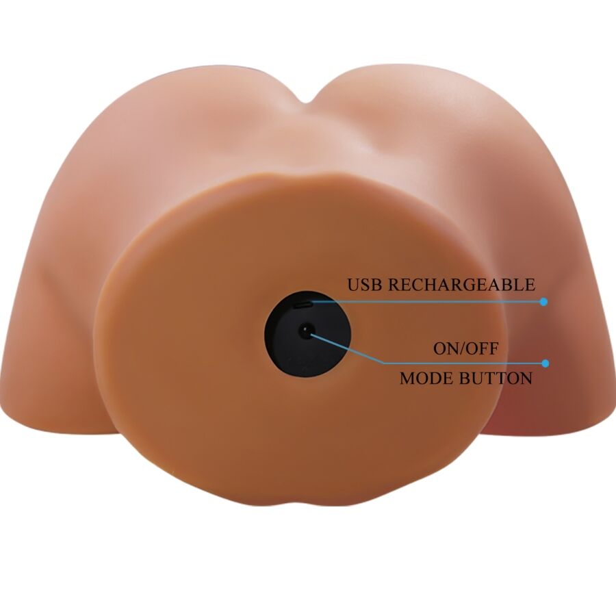 CRAZY BULL - ILANA VIBRATEUR ET SUCEUR ANAL FÉMININ RÉALISTE AVEC SON 6,8 KG