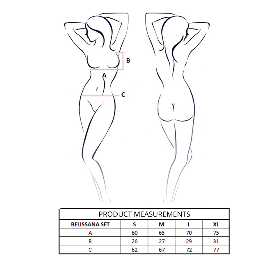 PASSION - BELISSANA BH + STRING SET BLANC L/XL